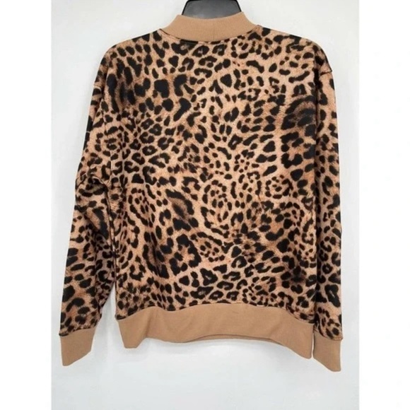 Bp Mock Neck Leopard Print Sweatshirt NWT. small - Picture 3 of 9